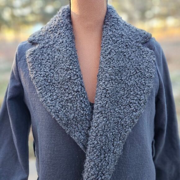 James Perse Jackets & Blazers - James Perse Los Angeles Sherpa Trimmed Shawl Collar Womens Jacket Size M